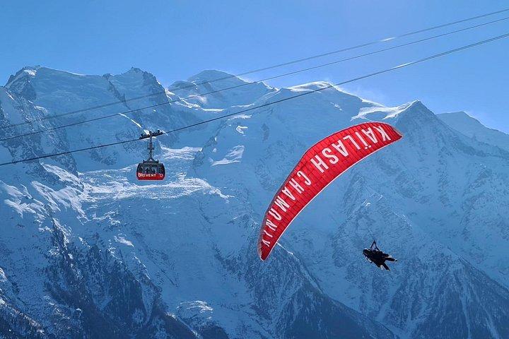 Two-seater paragliding flight in Chamonix